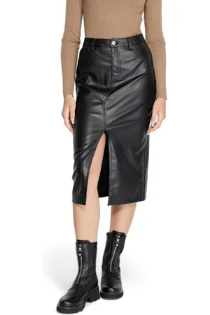 ONLY Midi Skirts, female, , Size: M Plain Polyester Skirt with Zip