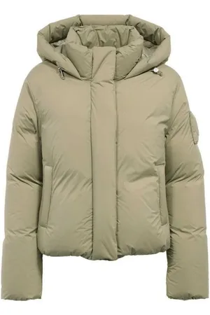 Moose Knuckles Winter Jackets, female, , Size: M Short Nylon Down Jacket with Hood