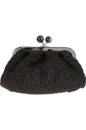 Max Mara Clutches, female, , Size: ONE SIZE Handbag with Raffia Effect