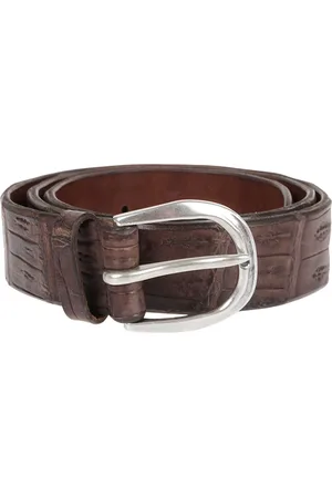 Orciani Belts, male, , Size: 95 CM Cocco Coda Color Classic Crocodile Leather Belt