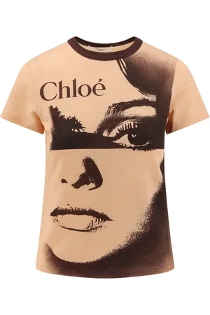 Chloé T-Shirts, female, , Size: M Portrait Print Jersey T-Shirt