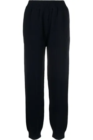 Msgm Sweatpants, female, , Size: S Embroidered-Logo Knit Trousers