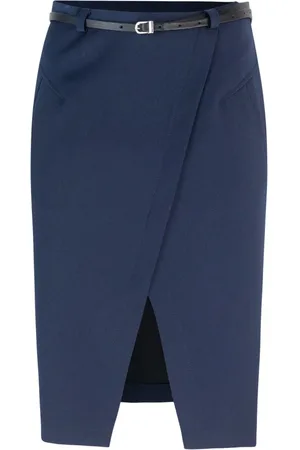 Patrizia Pepe Midi Skirts, female, , Size: S Crepe Slim Fit Knee-Length Skirt