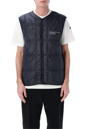 Moncler Vests, male, , Size: 2XL Navy Packable Down Gilet Ss25