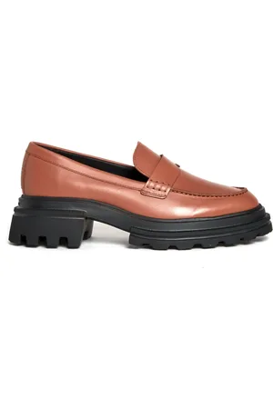 Hogan Loafers, female, , Size: 9 US Leather Moccasin Loafer