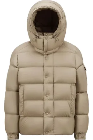 Moncler Down Jackets, male, , Size: 2XL Short Down Jacket with Removable Hood