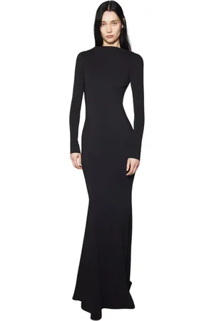 MUGLER Party Dresses, female, , Size: S Backless Buckled Crepe Gown