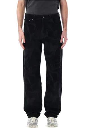 Daily paper Straight Jeans, male, , Size: S Floral Laser Jeans Straight Fit