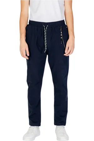 GIANNI LUPO Straight Trousers, male, , Size: L Lace-Up Trousers with Front Pockets