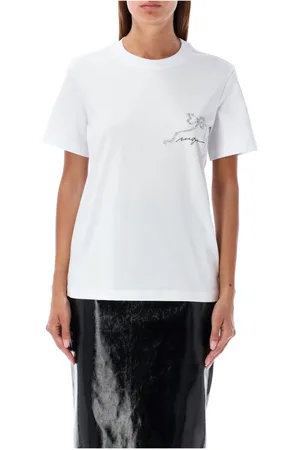 Msgm T-Shirts, female, , Size: L Crystal Ribbon T-Shirt