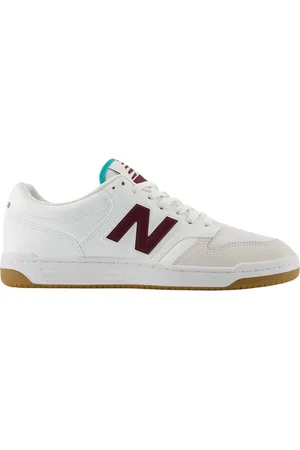 New Balance Sneakers, male, , Size: 9 US Classic 480 Low White & Burgundy