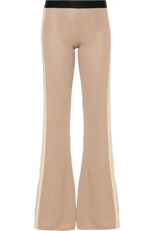Palm Angels Wide Trousers, female, , Size: S Crochet Knit Flared Trousers
