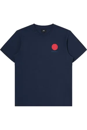 Edwin T-Shirts, male, , Size: S Japanese Sun T-Shirt Navy
