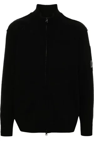 C.P. Company Cardigans, male, , Size: XL Wool Blend Zip Cardigan