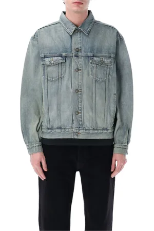 Saint Laurent Denim Jackets, male, , Size: XL Light Denim Trucker Jacket