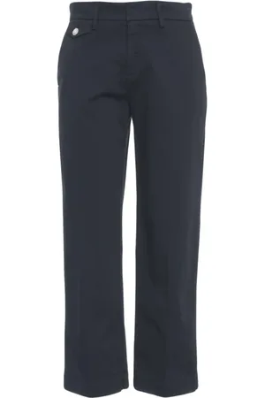 Liu Jo Straight Trousers, female, , Size: W28 Stylish Chino Pants with Rhinestones