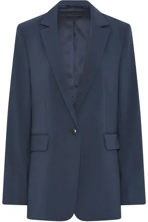 C.ro Blazers, female, , Size: 2XL Classic Navy Blazer with Flap Pockets