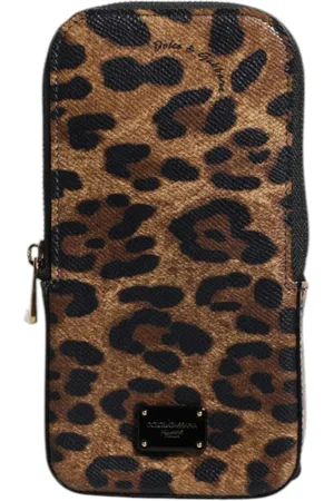 Dolce & Gabbana Wallets & Cardholders, female, , Size: ONE SIZE Leopard Print Zip Around Wallet with Gold Chain