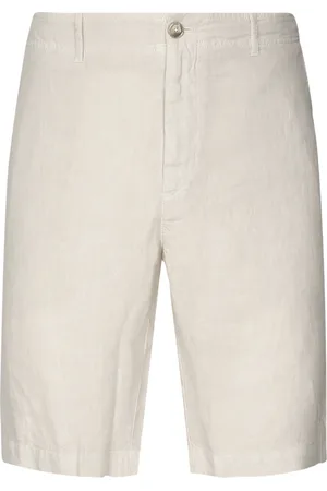 FEDELI Casual Shorts, male, , Size: M Linen Bermuda Shorts with Pockets