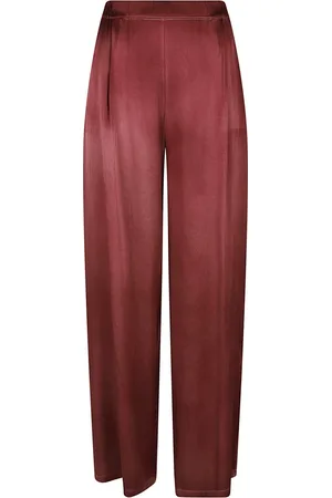 AVANT TOI Wide Trousers, female, , Size: XS Silk Blend Bordeaux Trousers