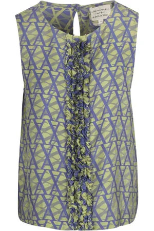 Alessia Santi Sleeveless Tops, female, , Size: M Ruffle Sleeveless Blouse