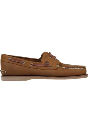Timberland Sailor Shoes, male, , Size: 8 US Leather Moccasin with Rubber Sole