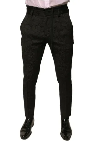 Dolce & Gabbana Slim-fit Trousers, male, , Size: S Floral Skinny Dress Pants