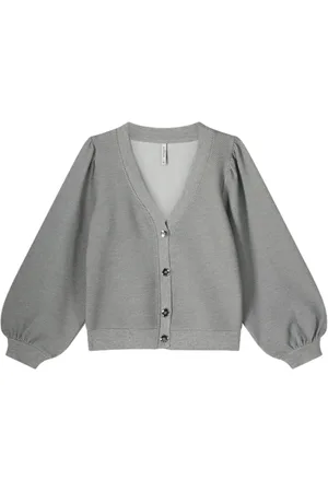Summum Woman Cardigans, female, , Size: M Waffle Cardigan Vest Grey