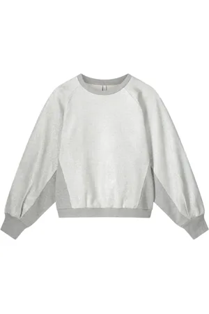 Summum Woman Sweatshirts, female, , Size: S Coated Sweat Loose Fit Sweater Grey