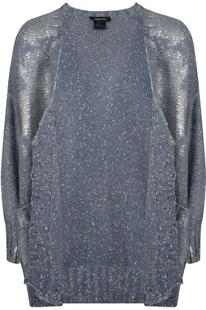 AVANT TOI Round-neck Knitwear, female, , Size: S Clear Metallic Sweater Made in Italy