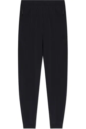 Moncler Wide Trousers, male, , Size: M Trousers with logo patch