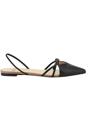 Francesco Russo Ballerinas, female, , Size: 9 1/2 US Elegant Woven Slingback Sandals