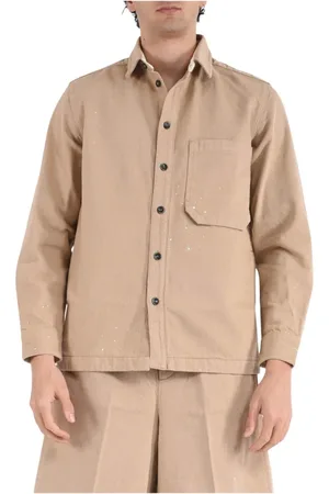 Nine In The Morning Light Jackets, female, , Size: L Cotton overshirt with button closure