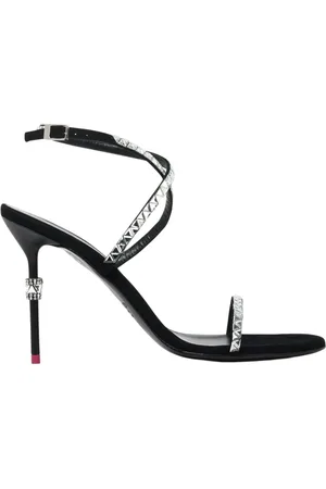 Pinko High Heel Sandals, female, , Size: 10 US Sandalo Nero Sparkling Heel