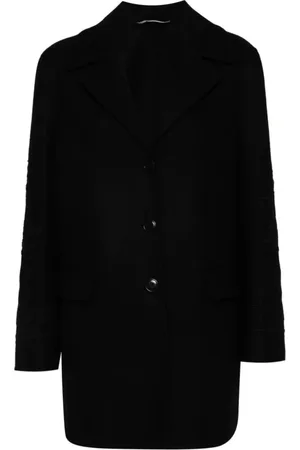 ERMANNO SCERVINO Single-Breasted Coats, female, , Size: S Grey Single-Breasted Wool Coat