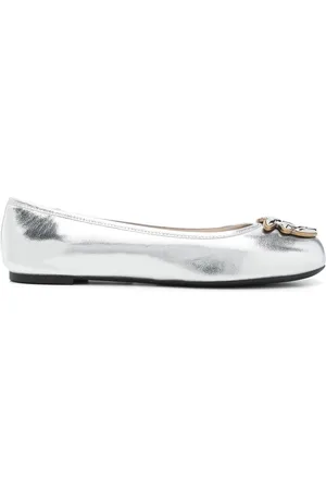 Pinko Ballerinas, female, , Size: 10 US Round Toe Leather Shoes