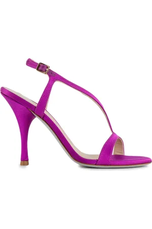 ROBERTO FESTA High Heel Sandals, female, , Size: 10 US Fuchsia Satin Jennie Sandals 10cm Heel