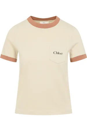Chloé T-Shirts, female, , Size: M Neutral T-Shirt for Women