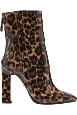 Aquazzura Heeled Boots, female, , Size: 9 US Leopard Print High Heel Ankle Boots