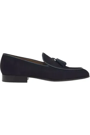 Gianvito Rossi Loafers, male, , Size: 11 US Navy Loafers with Tassels