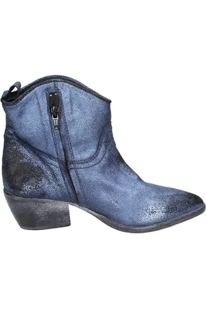 Moma Cowboy Boots, female, , Size: 7 US Vintage Suede Ankle Boots for Women