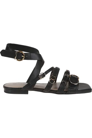 Pinko Flat Sandals, female, , Size: 6 US Leather Sandals