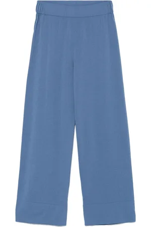 LE TRICOT PERUGIA Wide Trousers, female, , Size: M Straight-leg Trousers with Elastic Waistband