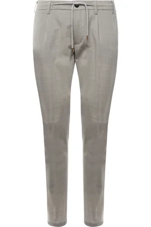 ELEVENTY Slim-fit Trousers, male, , Size: W33 Drawstring Waist Trousers Grey