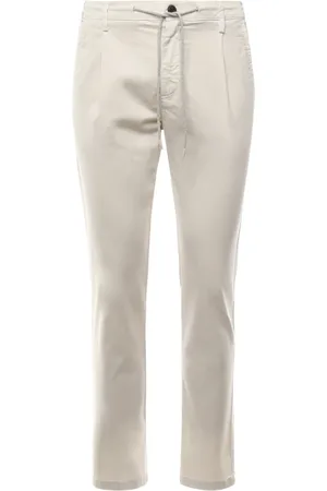 ELEVENTY Slim-fit Trousers, male, , Size: W32 Drawstring Waist Sand Pants