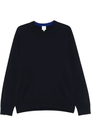 Paul Smith Round-neck Knitwear, male, , Size: S Sweater with Embroidered Logo