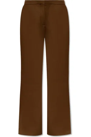 Tory Burch Wide Trousers, female, , Size: S Wool Twill Pant