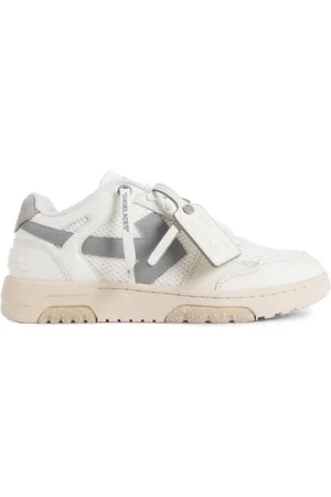OFF-WHITE Sneakers, male, , Size: 12 US Grey Mesh Leather Sneakers