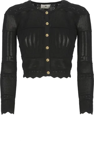 Elisabetta Franchi Cardigans, female, , Size: L Viscose Sweater with Buttons