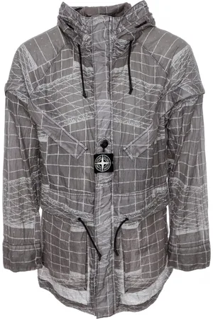 Stone Island Light Jackets, male, , Size: M Reflective Grid Parka